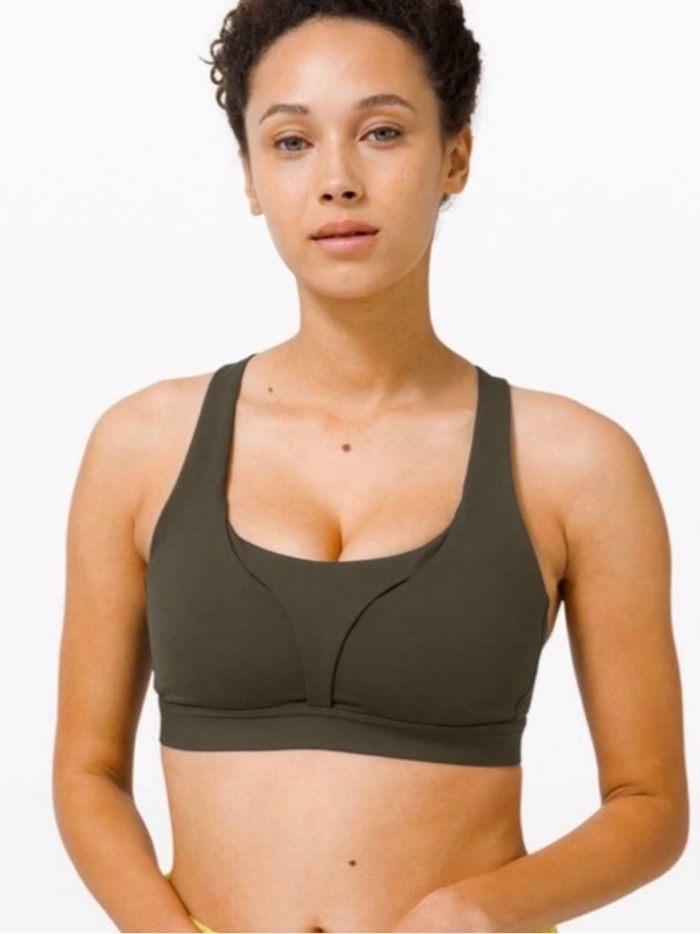 lululemon athletica Olive Green Stash It All Sports Bra